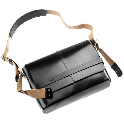 Brooks Barbican Hard Leather Shoulder Bag Black 13L