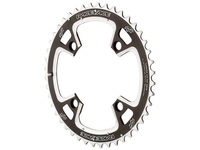Race Face Team 9-Spd 44T 104BCD Outer Chainring Silver/Black