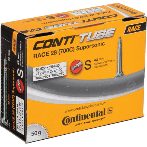 Continental Inner Tube Supersonic 700 x 18/25c Presta Valve 42mm 50 grams