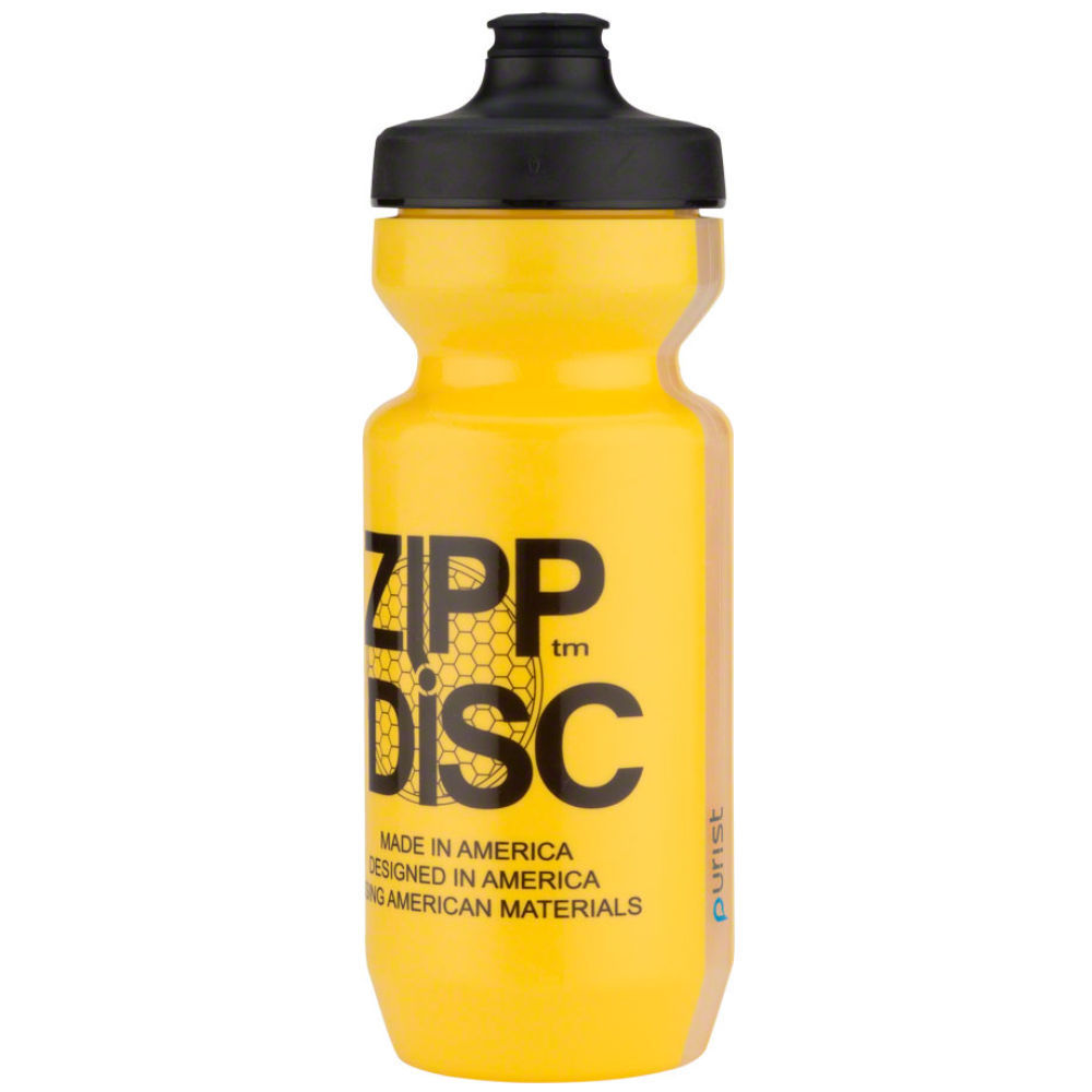 ZIPP Speed Weaponry Water Bottle: Purist with Watergate Disc Yellow