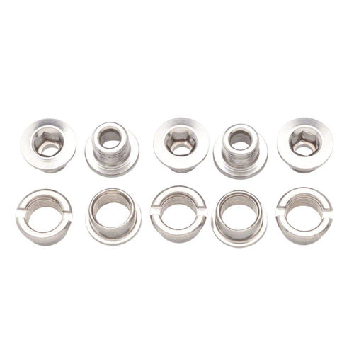 Problem Solvers6mm Single Chainring Bolts Stainless Set of 5