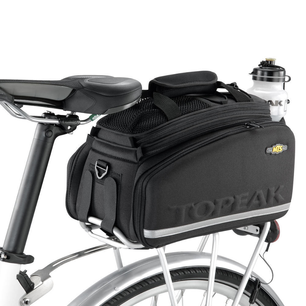 Topeak TrunkBag DXP Rack Bag with Expandable Panniers 22.6 Liter Black